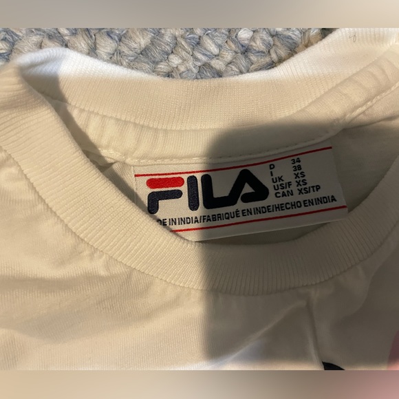 FILA boxy white crop top tee - Picture 2 of 3